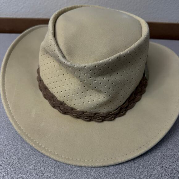 Aussie Chiller Mens XL Golf Outdoors Soakable Packable Faux Suede Braided Band - Picture 4 of 12